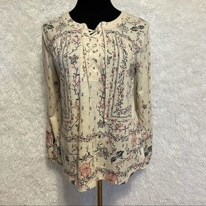 Style & Co Women’s Long Sleeve Lace-Up Floral Print Shirt